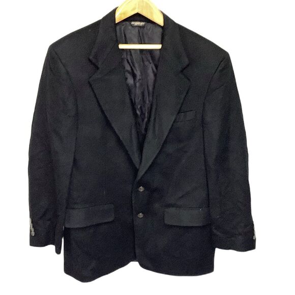 Pincus Brothers Black Maxwell 100% Camel Hair Sport Coat Jacket Size 44R - Picture 1 of 14